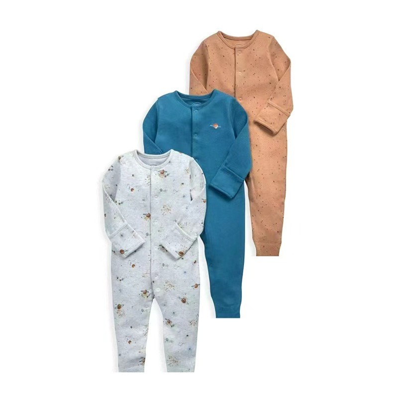3pcs/lots Long Sleeve Romper Baby Bodysuits Newborn Cotton Romper Clothes Sets Baby Girl Boy Clothes Cartoon Ropa Jumpsuits Baby Clothes 6M-24M