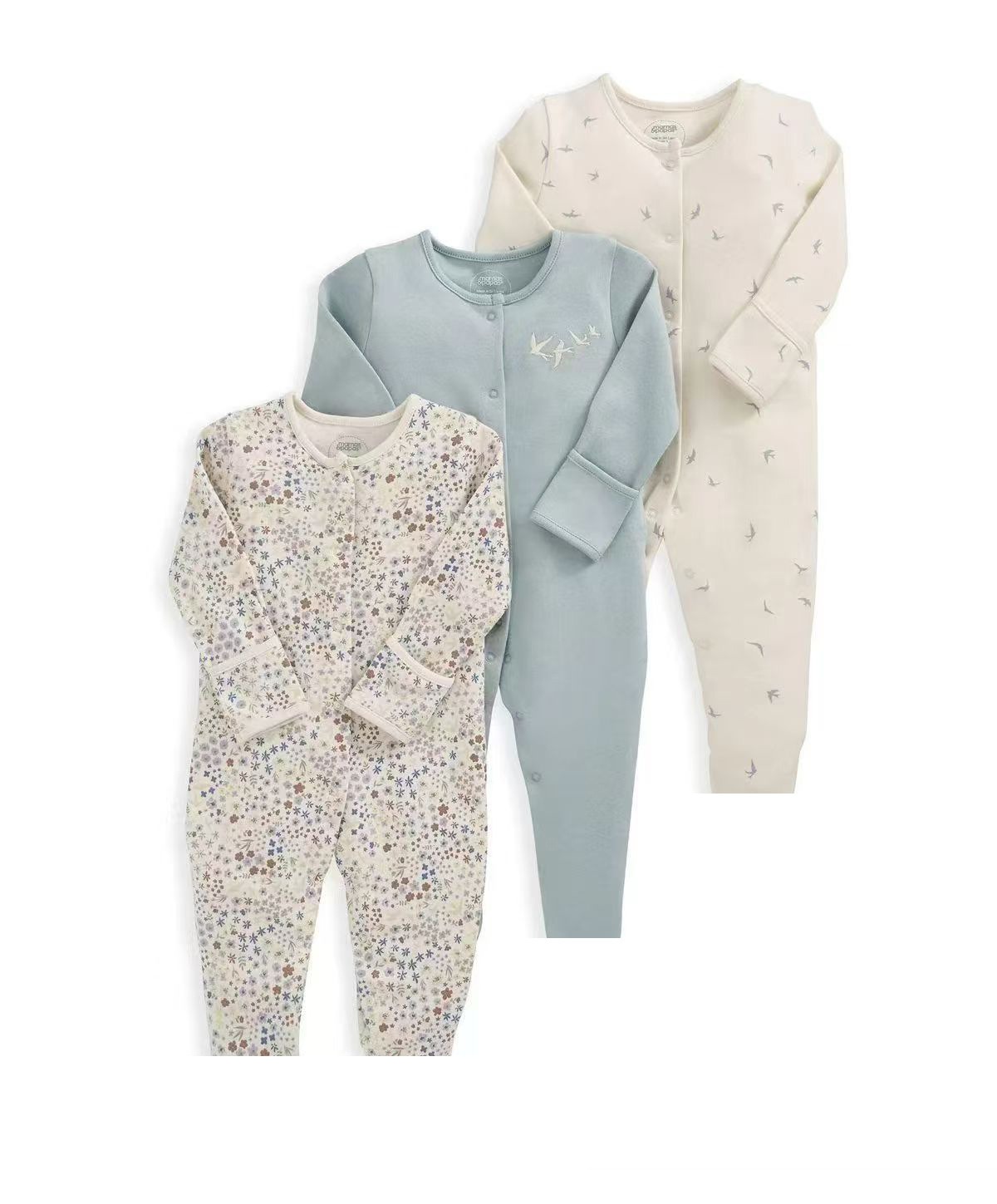 3pcs/lots Newborn Baby Romper Long Sleeve Baby Bodysuits Romper for Baby Cotton Clothes Sets for Baby Girl Boy Clothes Cartoon Ropa Jumpsuits Baby Clothes