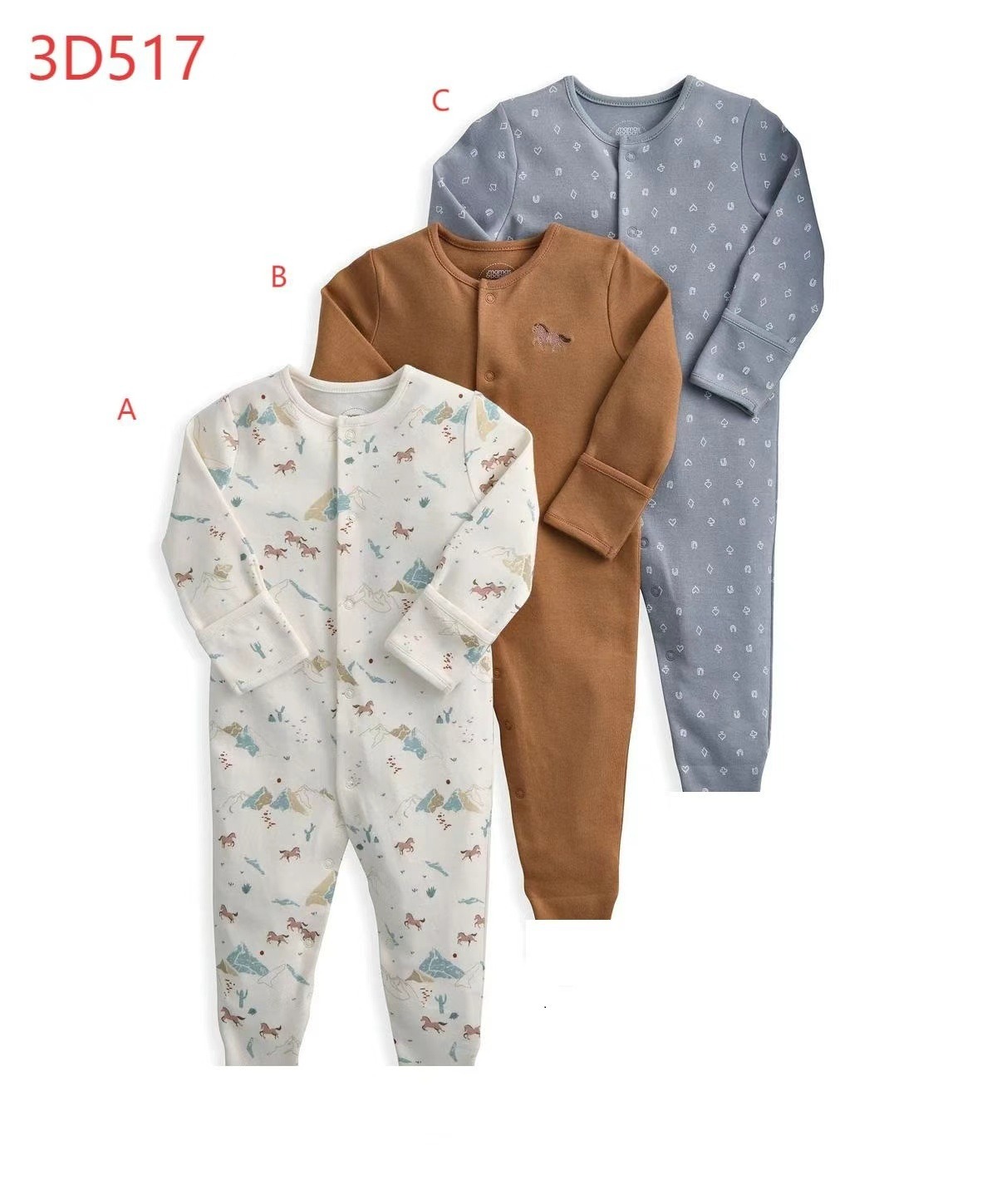 3pcs/lots Long Sleeve Baby Bodysuits Romper for Baby Newborn Cotton Romper Clothes Sets Baby Girl Boy Clothes Cartoon Ropa Jumpsuits Baby Clothes 6M-24M