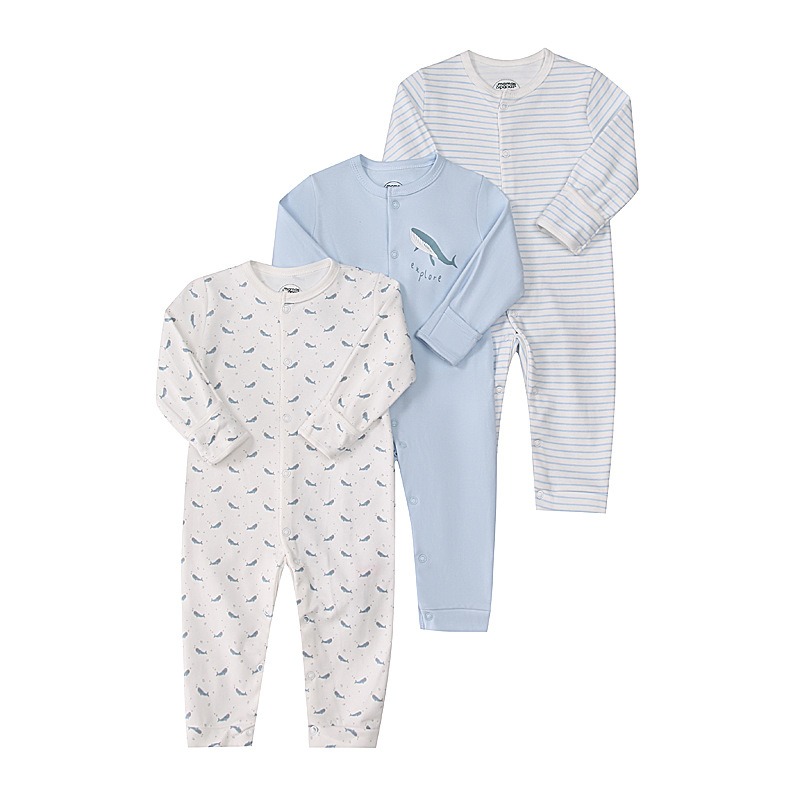 3pcs/lots Long Sleeve Romper Baby Bodysuits Newborn Cotton Romper Clothes Sets Baby Girl Boy Clothes Cartoon Ropa Jumpsuits Baby Clothes 6M-24M