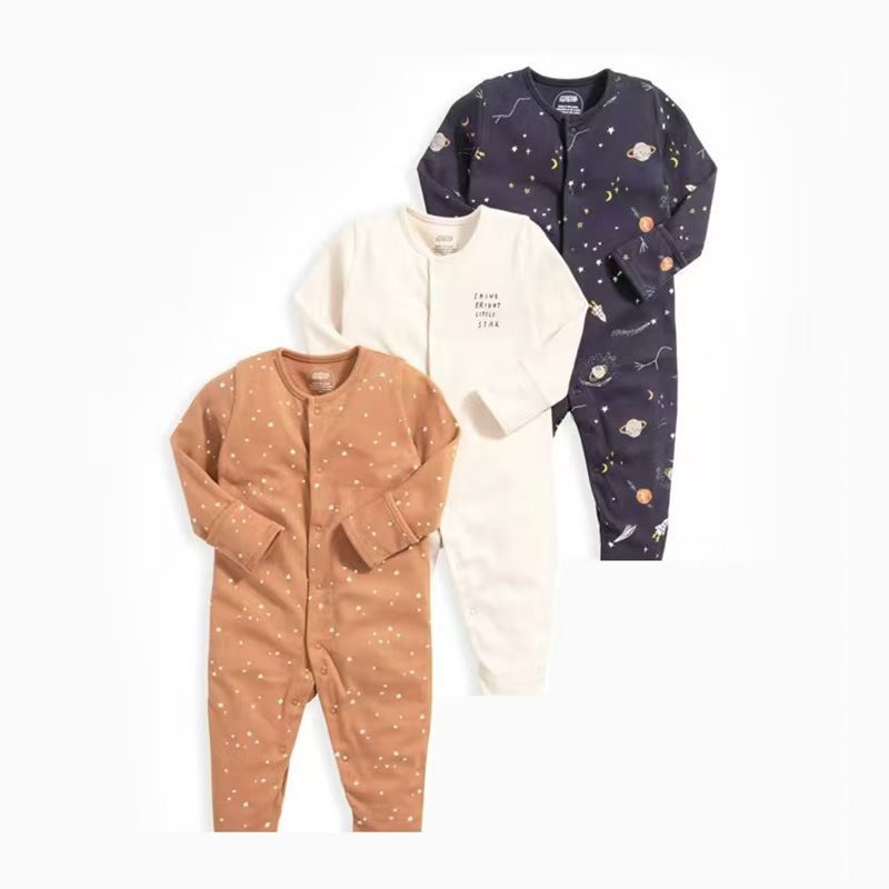 3pcs/lots Newborn Baby Romper Long Sleeve Baby Bodysuits Romper for Baby Cotton Clothes Sets for Baby Girl Boy Clothes Cartoon Jumpsuits Baby Clothes