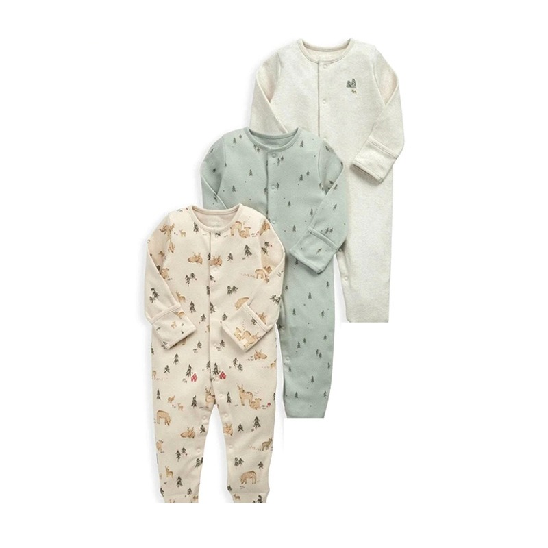 3pcs/lots Long Sleeve Romper Baby Bodysuits Newborn Cotton Romper Clothes Sets Baby Girl Boy Clothes Cartoon Ropa Jumpsuits Baby Clothes 6M-24M
