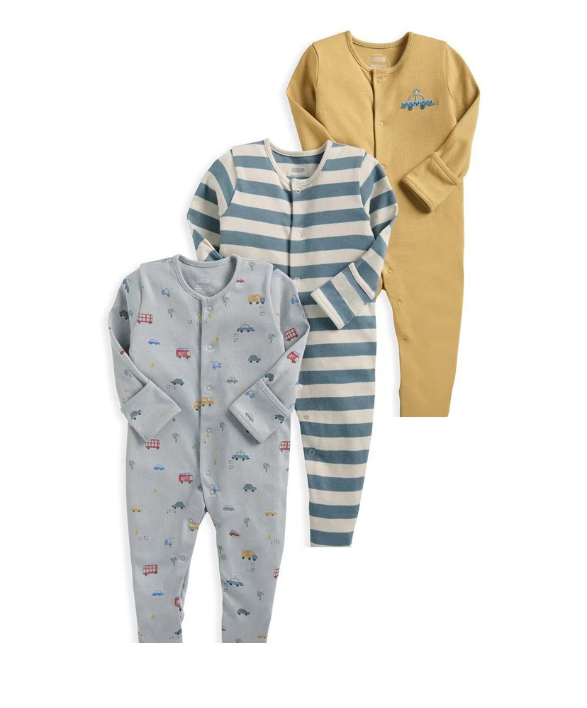 3pcs/lots Newborn Baby Romper Long Sleeve Baby Bodysuits Romper for Baby Cotton Clothes Sets for Baby Girl Boy Clothes Cartoon Ropa Jumpsuits Baby Clothes