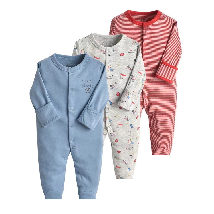 3pcs/lots Newborn Baby Romper Long Sleeve Baby Bodysuits Romper for Baby Cotton Clothes Sets for Baby Girl Boy Clothes Cartoon Ropa Jumpsuits Baby Clothes