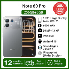 [Black Friday Pre-Sale] Infinix Note 60 Pro 5G Phone Snapdragon 7s Gen 4 6.78" AMOLED 6000mAh 50MP AI Cam 8GB+8GB RAM 256GB ROM 90W Wired 30W Wireless Charge Smart AI Phones