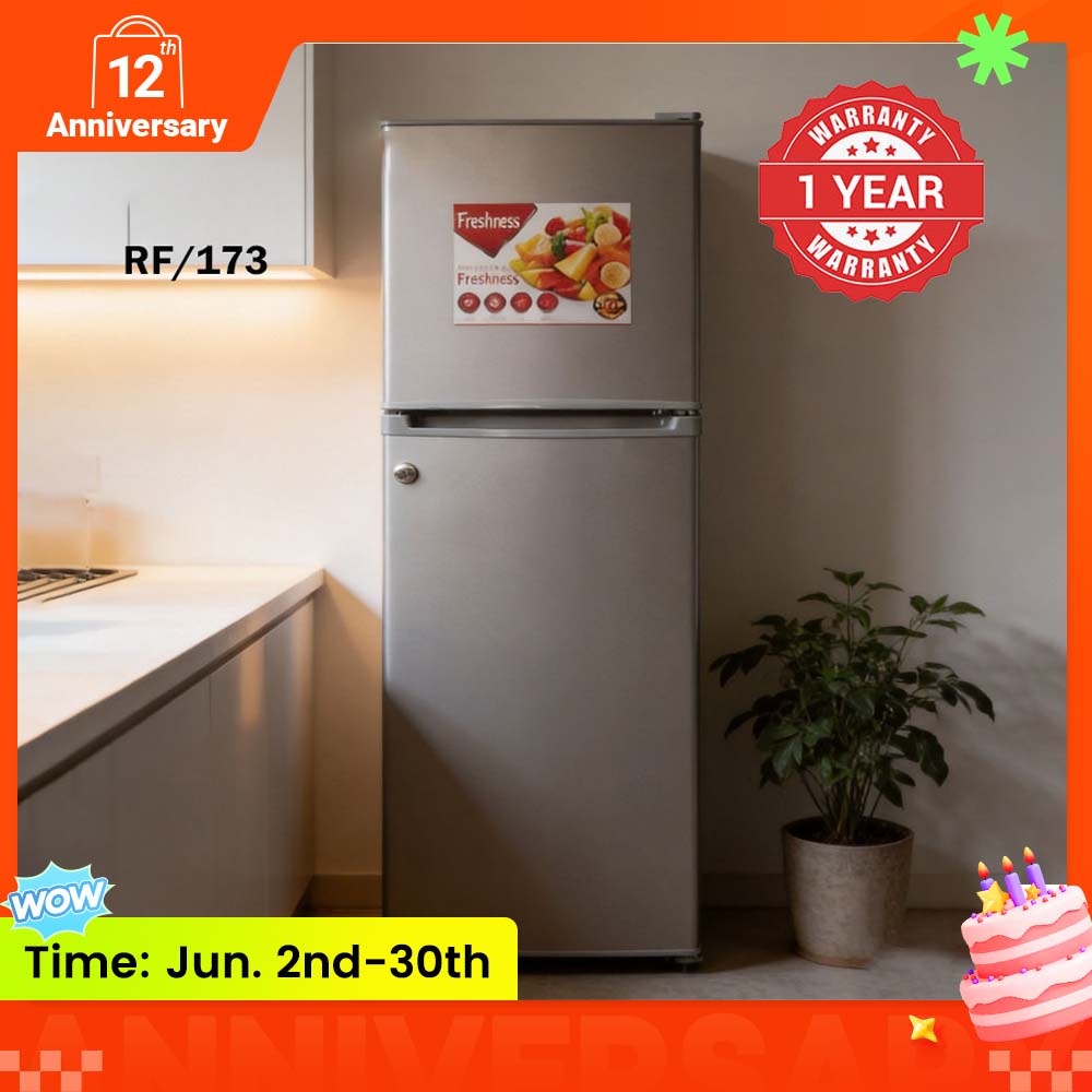 【Limited Time Offer!】Ramtons RF/173 fridge, 2 Door Direct Cool Fridge, 128 Liters Silver Household Compact Refrigerator for Home Kitchen Daily Use