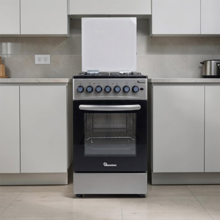 RAMTONS 3G+1E 50X50 Silver Cooker  with Multifunction electric oven  - RC/906