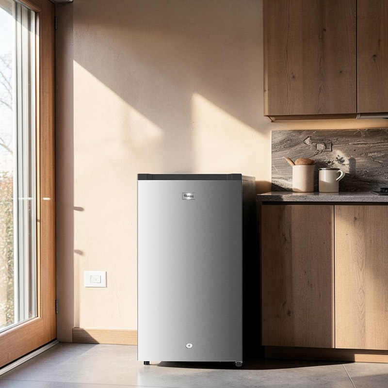 RAMTONS 90LT SINGLE DOOR INOX FRIDGE - RF/336