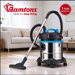 Ramtons RM/553  21L Wet & Dry Vacuum Cleaner 1400W, Stainless Steel Tank with HEPA Filter & Blower Port
