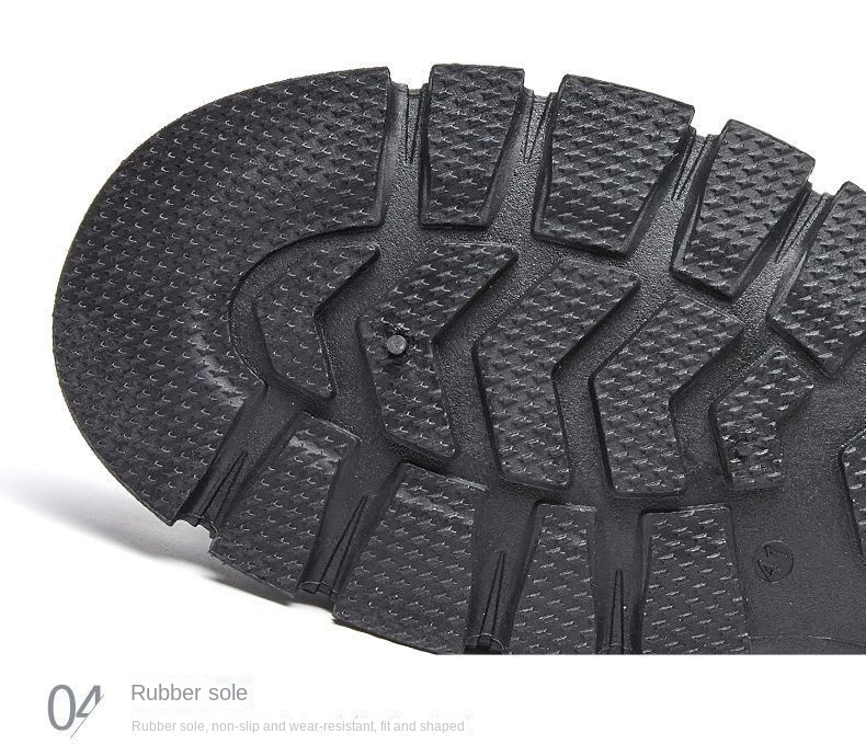 Spring/Autumn New Style Men's Safety Shoes, High Top, Lightweight & Breathable, Anti-Slip & Wear-Resistant, Soft Sole & Soft Upper, Work & Outdoor Casual Shoes