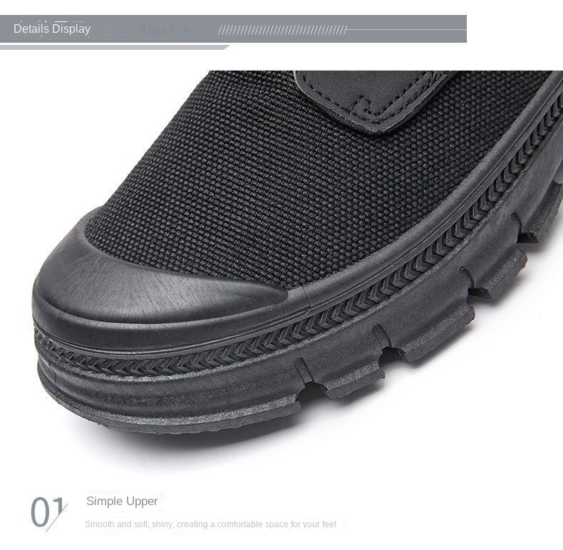 Spring/Autumn New Style Men's Safety Shoes, High Top, Lightweight & Breathable, Anti-Slip & Wear-Resistant, Soft Sole & Soft Upper, Work & Outdoor Casual Shoes