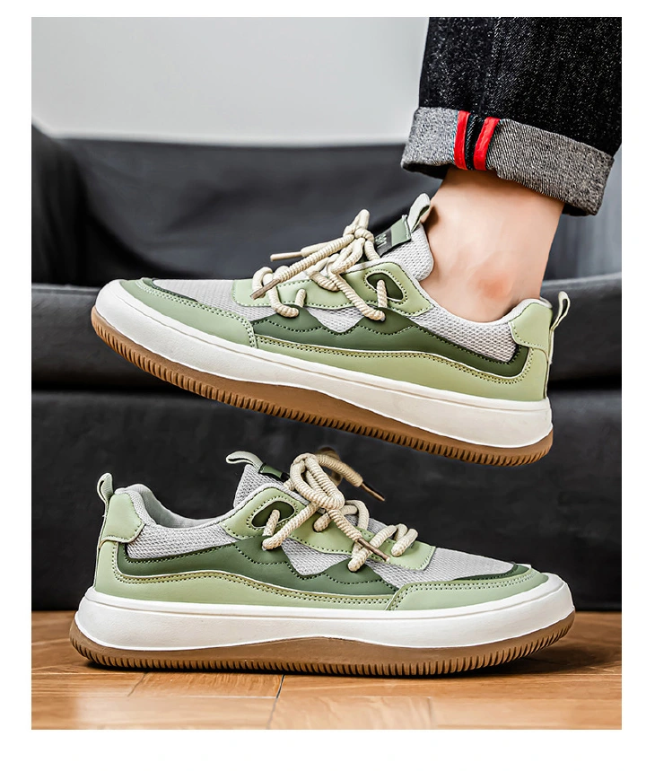 Flat men's shoes, breathable mesh surface, trendy and versatile sports casual shoes, soft-soled fashion shoes, men's soft-soled breathable cloth shoes, inner height-increasing sneakers.