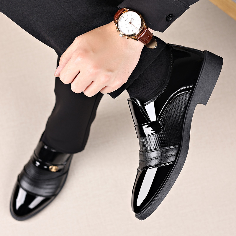 Oxfords Business Casual leather Shoes Men's Dress shoes Fashion Leather Shoes Formal Wear Brown slip on cap toe Loafers Driving Dad Shoes Black High Quality size 39-47 Official Shoes.