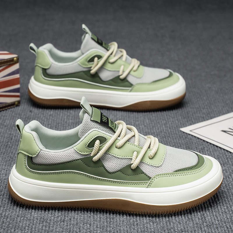 Flat men's shoes, breathable mesh surface, trendy and versatile sports casual shoes, soft-soled fashion shoes, men's soft-soled breathable cloth shoes, inner height-increasing sneakers.