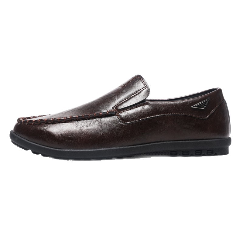 Men's Fashion Flat Casual Moccasins Shoes Leather Peas Shoes Male Walking Peas Shoes Loafers for Men