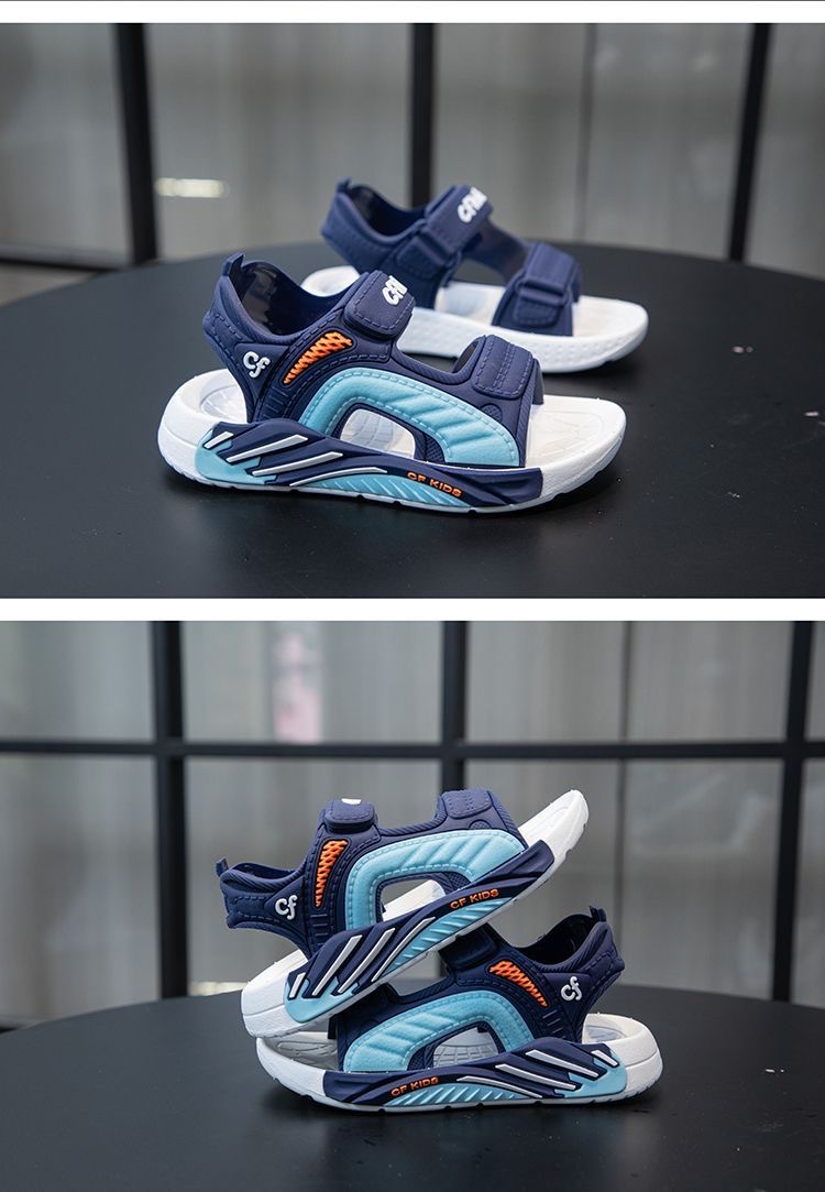 CF KIDS Kids Sport Sandals - Breathable Open Toe Athletic Sandals with Hook and Loop Straps for Boys Girls, Non-Slip Sole, Lightweight Casual Summer Shoes for Outdoor Beach Walking