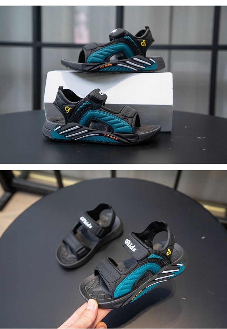 CF KIDS Kids Sport Sandals - Breathable Open Toe Athletic Sandals with Hook and Loop Straps for Boys Girls, Non-Slip Sole, Lightweight Casual Summer Shoes for Outdoor Beach Walking