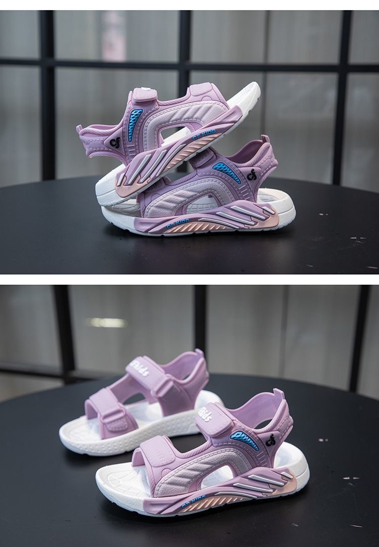 CF KIDS Kids Sport Sandals - Breathable Open Toe Athletic Sandals with Hook and Loop Straps for Boys Girls, Non-Slip Sole, Lightweight Casual Summer Shoes for Outdoor Beach Walking