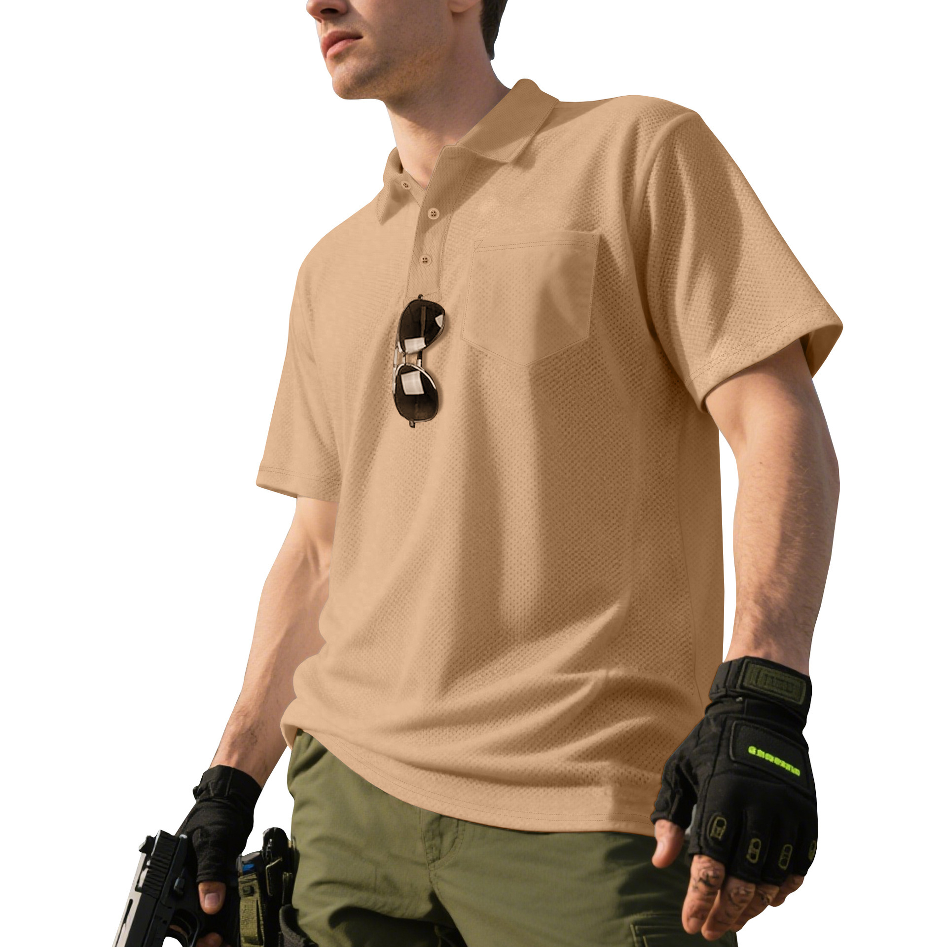 Clothes > Men's Clothing > Tops > Shirts  Men's Loose Summer Short Sleeve Lapel Polo Shirt Tee