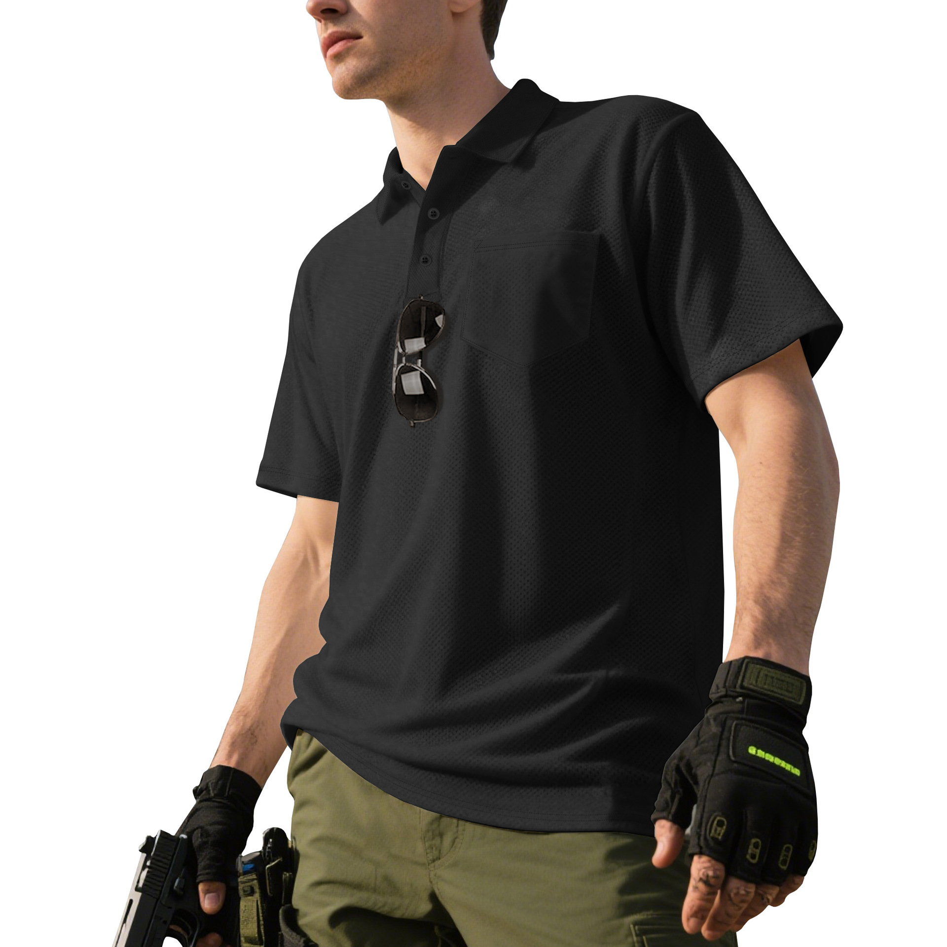 Clothes > Men's Clothing > Tops > Shirts  Men's Loose Summer Short Sleeve Lapel Polo Shirt Tee