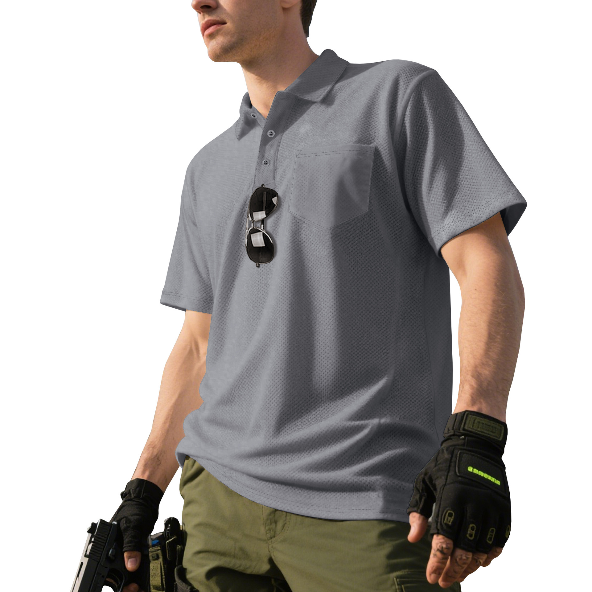 Clothes > Men's Clothing > Tops > Shirts  Men's Loose Summer Short Sleeve Lapel Polo Shirt Tee