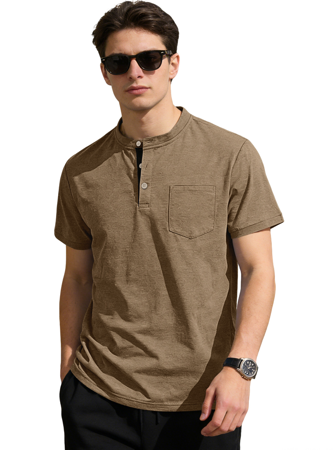 Clothes > Men's Clothing > Tops > T-Shirts  Summer Men's Short Sleeve Polo Shirt Casual T-Shirt