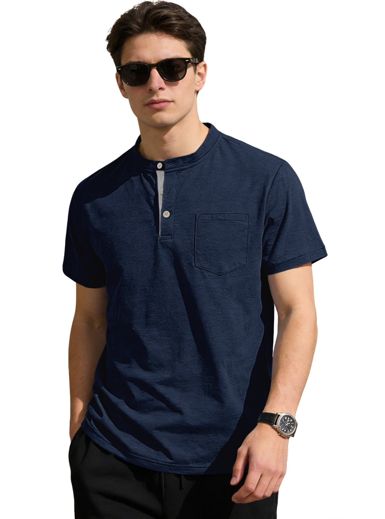 Clothes > Men's Clothing > Tops > T-Shirts  Summer Men's Short Sleeve Polo Shirt Casual T-Shirt