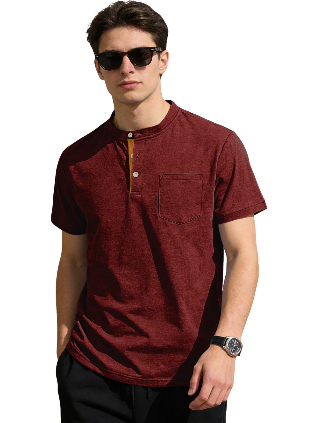 Clothes > Men's Clothing > Tops > T-Shirts  Summer Men's Short Sleeve Polo Shirt Casual T-Shirt