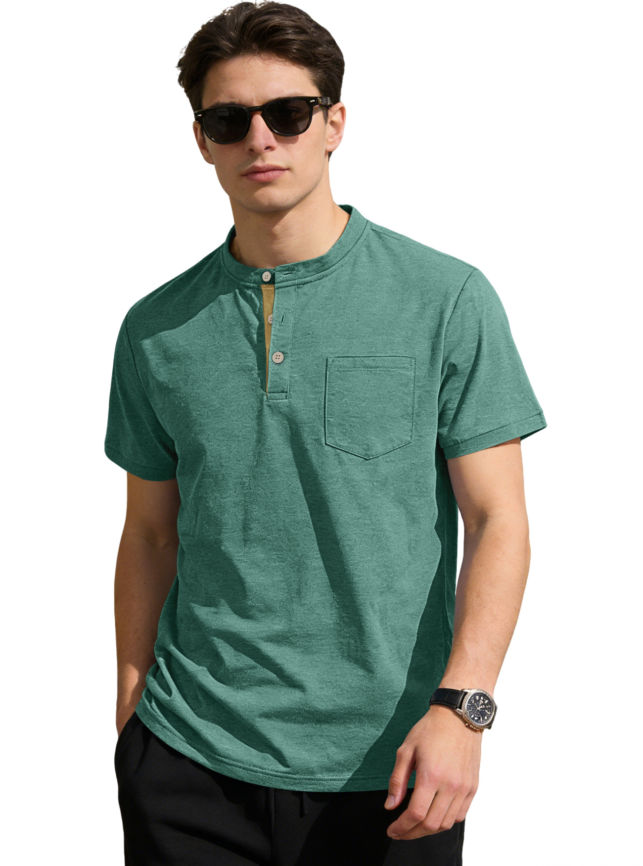 Clothes > Men's Clothing > Tops > T-Shirts  Summer Men's Short Sleeve Polo Shirt Casual T-Shirt