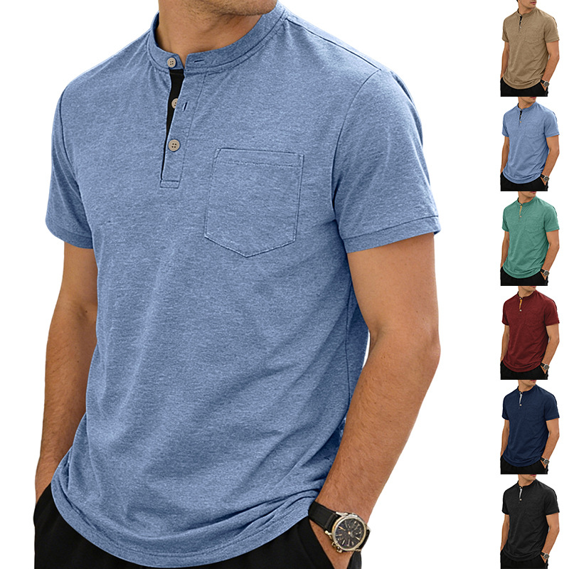 Clothes > Men's Clothing > Tops > T-Shirts  Summer Men's Short Sleeve Polo Shirt Casual T-Shirt