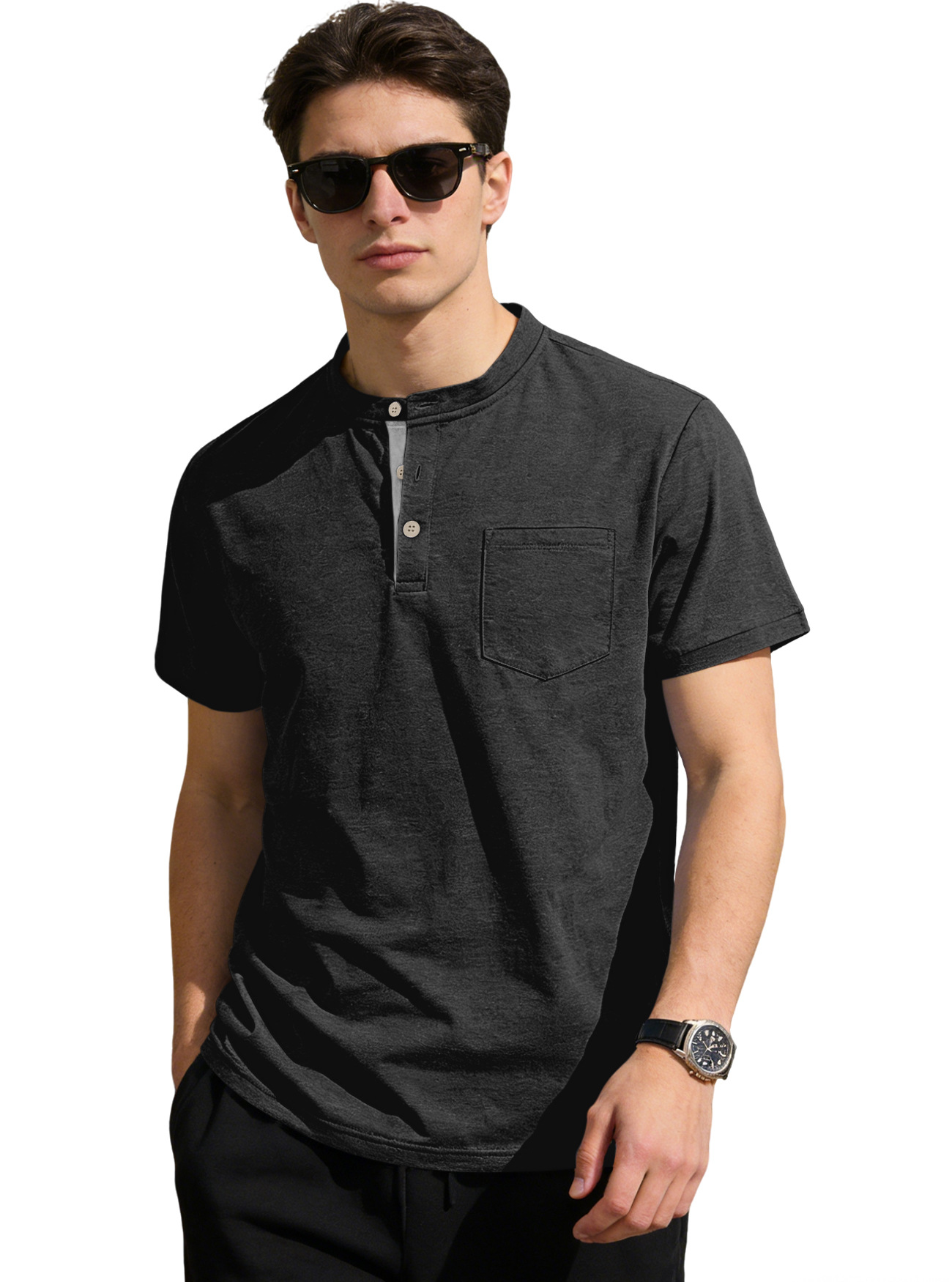 Clothes > Men's Clothing > Tops > T-Shirts  Summer Men's Short Sleeve Polo Shirt Casual T-Shirt