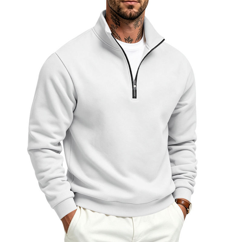 Clothes > Men's Clothing > Tops > Sweatshirts & Hoodies  Men’s Fashionable Sports and Casual Hooded Jumper with a Zip and Fleece Lining for Autumn–Winter