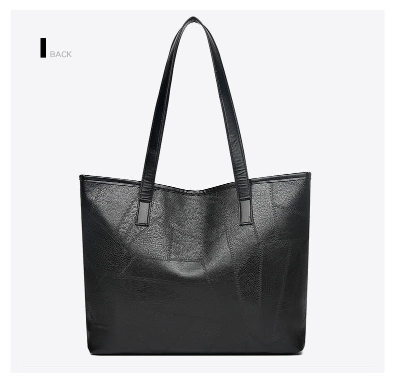 【with toy bear】New Arrivals PU splicing  Women's Bags Tote Bags  handbags Trendy  Shoulder Bag