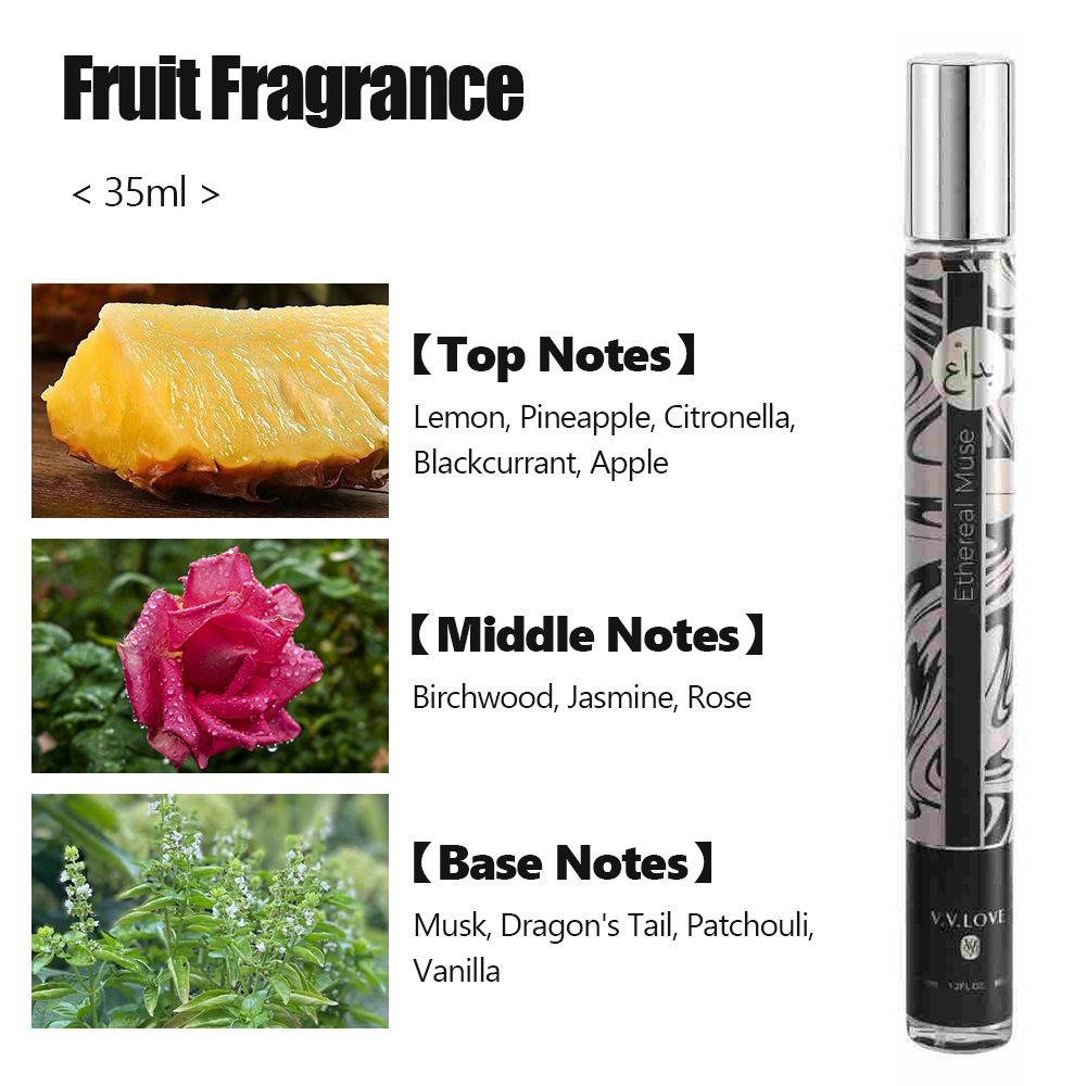 35ml*4 Pcs Men Perfume Classic Fragrance Dau de Toilette Woody Oriental Gourmand Fruity Tone Fragrance & Deodorant