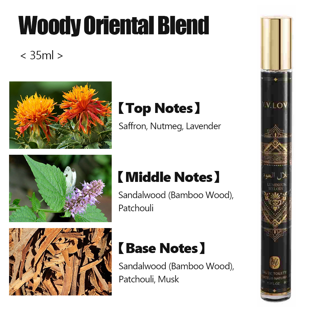 35ml*4 Pcs Men Perfume Classic Fragrance Dau de Toilette Woody Oriental Gourmand Fruity Tone Fragrance & Deodorant