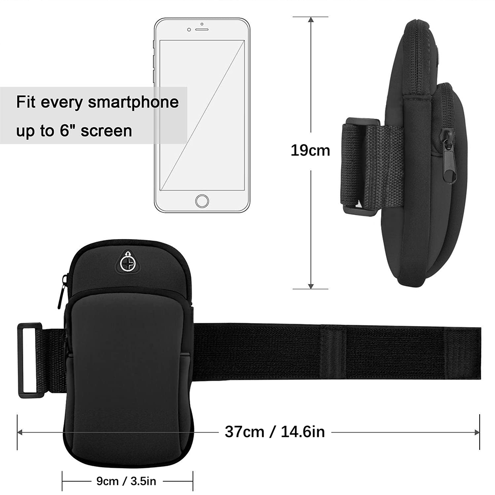Unisex Mobile Arm Bags + Sunscreen Shawl Set Outdoor Armband Quick Dry Towel Running Arm Bag Sunscreen Headscarf