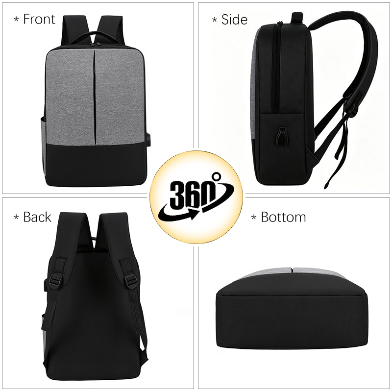 New Arrival 3 In 1 Men Backpack Cross-body Bag Small Bag Set Reflective Stripe Rucksack School Bag