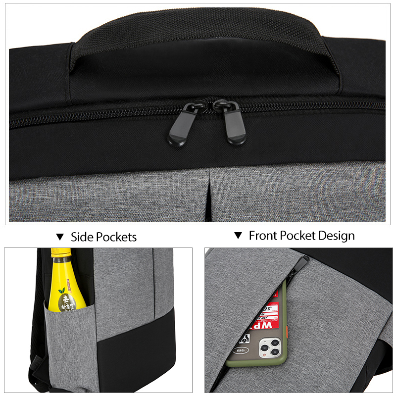 New Arrival 3 In 1 Men Backpack Cross-body Bag Small Bag Set Reflective Stripe Rucksack School Bag