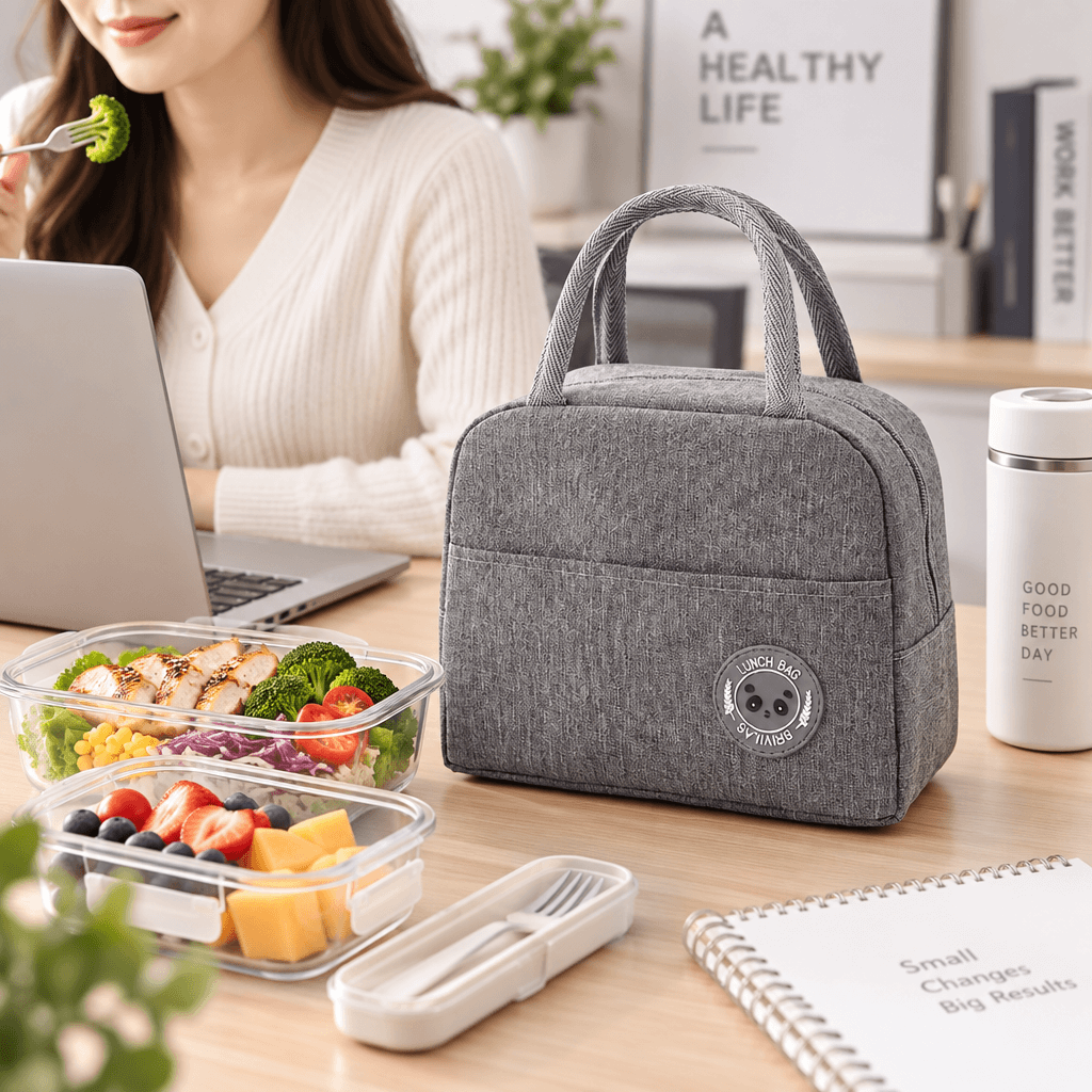 Functional Pattern Cooler Lunch Box Portable Insulated Canvas Lunch Bag Thermal Food Picnic Lunch Bags For Women