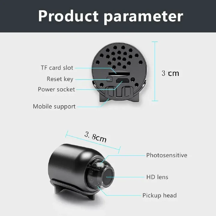 Audio Video Wireless Security Surveillance Camera 1080P HD Mini Camera Wifi IP Smart Home Indoor Night Vision AI Human Camcorder