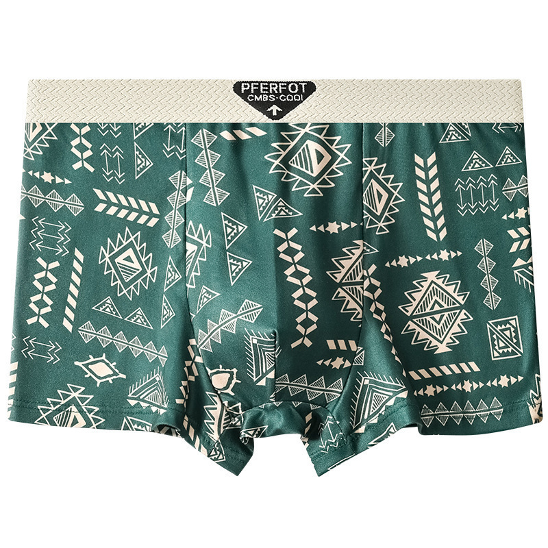 Freyr Large size XL-4XL 4PC men's clothing underwear boys' Ice silk boxers breathable boxer briefs students shorts clothes