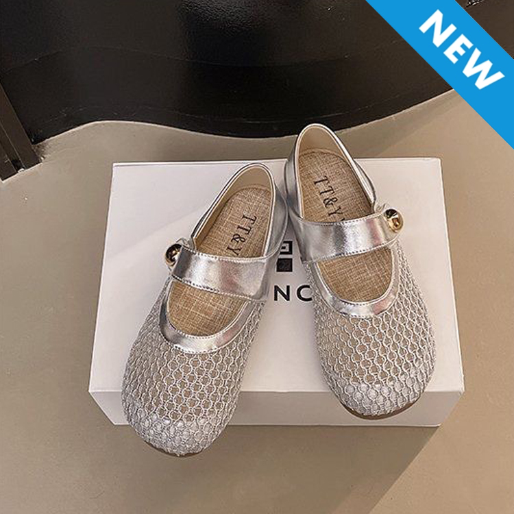 Freyr size 37-40 women's mesh cloth breathable shoes girls single hollow out shoes ladies fashion work sandal shoes