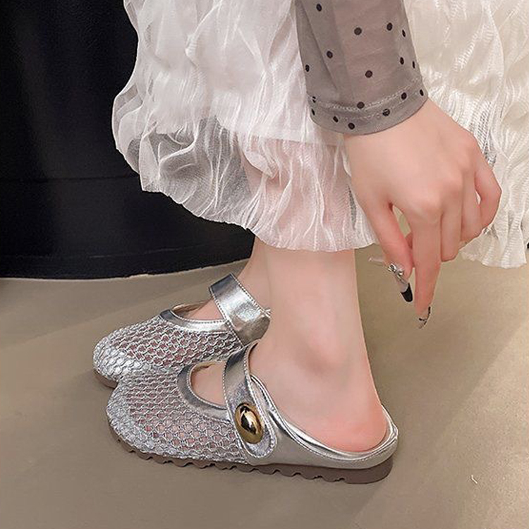 Freyr size 37-40 women's mesh cloth breathable shoes girls single hollow out shoes ladies fashion work sandal shoes