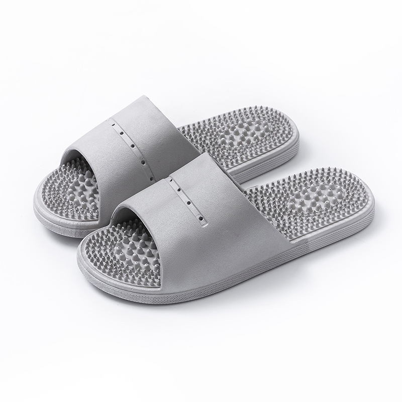 Freyr size 40-45 Men's shoes women's bathroom bath non-slip wear-resistant soft bottom slippers students foot massage slippers
  couple sandals open shoes soft grey slippers