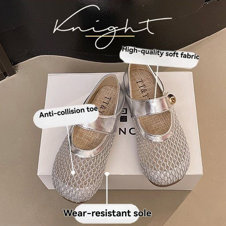 Freyr size 37-40 women's mesh cloth breathable shoes girls single hollow out shoes ladies fashion work sandal shoes