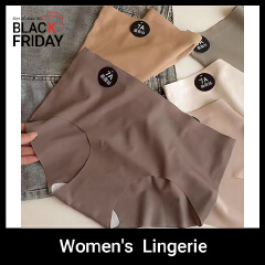 6PC size M-XL women's seamless ice silk panties quick drying underwear ladies cotton crotch comfy invisible briefs soft thin light briefs