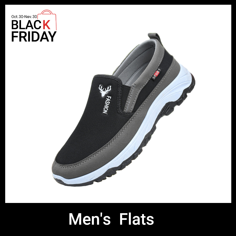 Freyr Men's fashion loafers shoes comfortable driving shoes boy's non-slip cloth shoes sports shoes students flats athletic shoes breathable cloth shoes walking black shoes