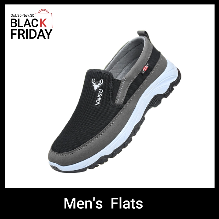 Freyr Men's fashion loafers shoes comfortable driving shoes boy's non-slip cloth shoes sports shoes students flats athletic shoes breathable cloth shoes walking black shoes