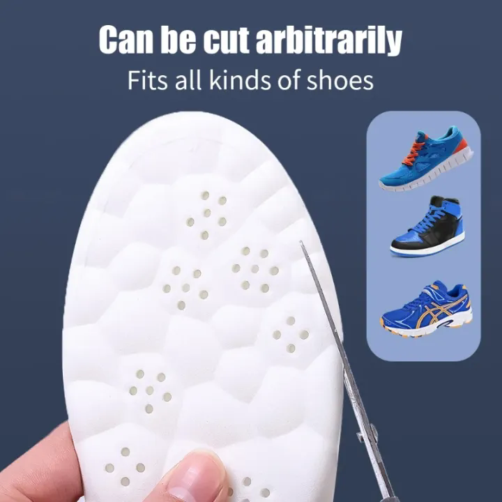 4D Cloud Massage Insoles Soft Breathable Cushion Shoe Pads For Walking Running Sports Shoes