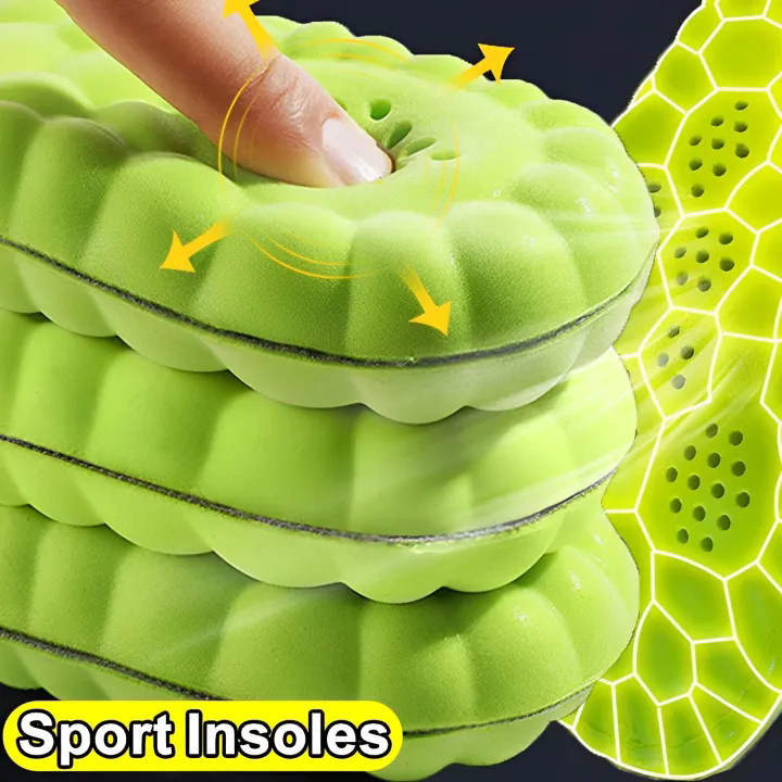 4D Comfort Cloud Cushion Insoles for Men and Women Massage Shock Absorption Shoe Pads for All Shoes